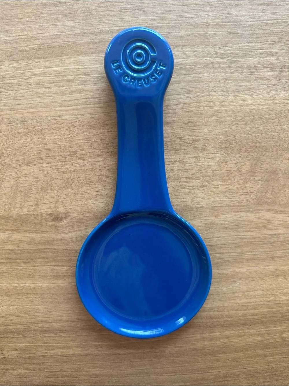 Le Creuset blue spoon rest